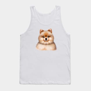 Cute Pomeranian Drawing Tank Top